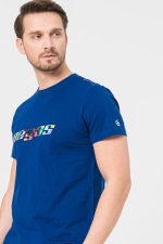TRICOU  LOGO MULTICOLOR BARBATI   ROYAL BLUE-L - imagine 5