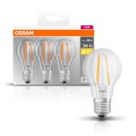 3 Becuri LED Osram Base Classic A, E27, 7W (60W), - imagine 2