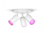 Spot LED RGB Triplu Philips Hue Fugato, Bluetooth, 3xGU10, 3x5.7W
