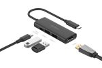 DOCKING Station A4tech universal, 4-in-1, 0.15 m, gri - imagine 2
