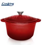 SEMIOALA FONTA EMAILATA+CAPAC 28X13 CM, 6L, RED LINE, COOKING BY