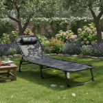 HEINNER SEZLONG REGLABIL 189*58*30CM, Black - imagine 4
