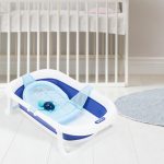 Cadita pliabila cu reductor detasabil si termometru , albastru, U-Grow - imagine 4