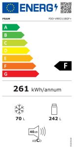 FRIGIDER CU DOUA USI FRAM FDD-VRR311BGF+ - imagine 4