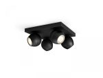 Spot LED Cvadruplu Philips Hue Buckram, Bluetooth, 4xGU10, 4x5W, 1400lm