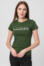 TRICOU  LOGOMULTICOLOR FEMEI  BOTTLE GREEN-L - imagine 4