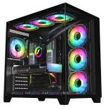 Carcasa 1STPLAYER Gaming MV8 Cube Tower NEGRU - imagine 3