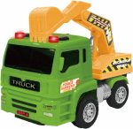 VEHICULE CU LUMINI, SUNETE SI FRICTIUNE, SCARA 1/24, 15CM, EXCAVATOR