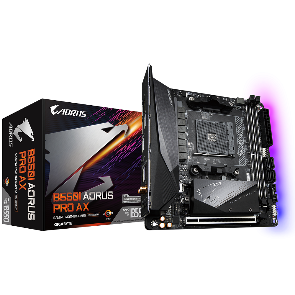 overlay_5c82737a39dc604cd62284a1beb522f4.png Placa de baza Gigabyte B550I AORUS PRO AX, Socket AM4, - imagine 1