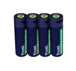 Baterii reincarcabile AA Trust, incarcate prin USB-C, putere intrare 1.2W,