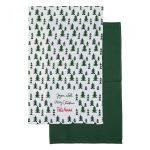 Set 2 prosoape de bucatarie, 38x63 cm,Green - imagine 2