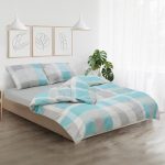 Set de pat king size bumbac,92gsm,Square - imagine 3