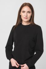 BLUZA COTON CASUAL FEMEI BLACK-M - imagine 4