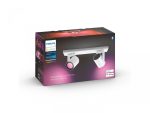 Spot LED RGB Dublu Philips Hue Argenta, Bluetooth, 2xGU10, 2x5.7W - imagine 2