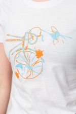 TSHIRT CASUAL F BICICLETA COLOR WHITE-M - imagine 6