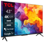 Televizor TCL LED 43P61B, 43''(109cm), Smart Google TV, 4K, Negru - imagine 2