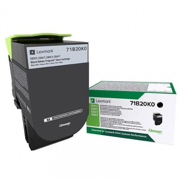 Toner Lexmark 71B20K0, black ,return program ,3k,CX317DN/417DE/517DE/ CS317DN/417DN/517DE