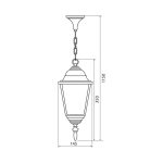 Pendul tip felinar Vivalux RIGA, E27, max 1x60W, IP44, 145x145x1150mm, - imagine 2