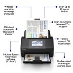 EPSON WORKFORCE ES-590W A4 SCANNER, Format A4, Scanner CIS, Sursa - imagine 3