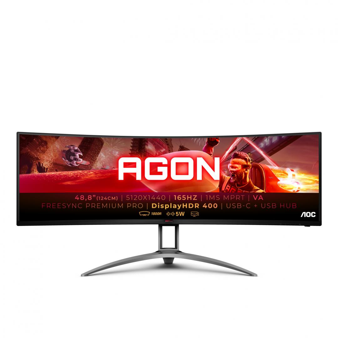 overlay_62093cc6bd1c540eabe22d954c52a6cd.jpg Monitor AOC 48.8" AG493UCX2, Curvature: 1800R, Diagonal (inch): 48.8, Diagonal - imagine 1
