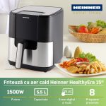 FRITEUZA AER CALD HEINNER HEALTHYERA 15 HAF-H6BKS1500 - imagine 3