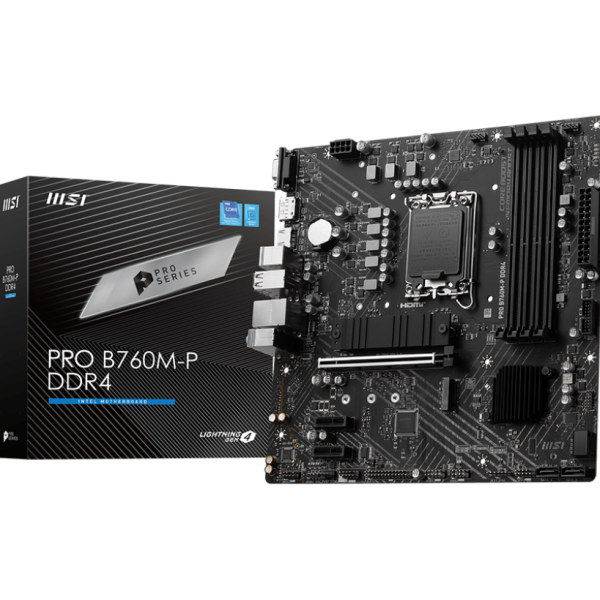 Placa de baza MSI PRO B760M-P DDR4, Socket 1700, DDR4,