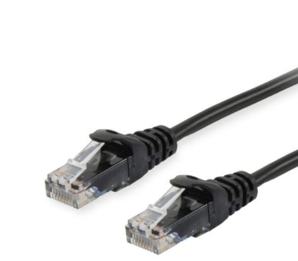EQUIP 625454 Cat.6 U/UTP Patch Cable, 5.0m , Black, 8.34x11.68x5000mm