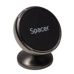 Suport auto magnetic Spacer pentru smartPhone, Metalic,fixare prin adeziv, Magnetic,