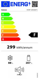 Combina frigorifica HEINNER HCNF-V291BKF+, No Frost, 294 l, Clasa: F, - imagine 5