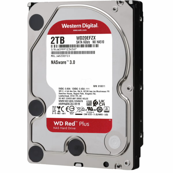 HDD NAS WD Red Plus, 2 TB, 5400 RPM, 128