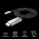 Cablu Trust Calyx, USB-C to HDMI, 1.8m, negru - imagine 2