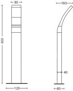 Stalp LED pentru iluminat exterior Philips Splay, 12W, 1100 lm, - imagine 2