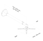 Suport videoproiector de perete Neomounts 73-123, argintiu - imagine 3