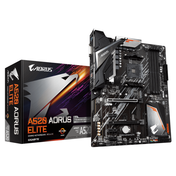 Placa de baza Gigabyte A520 AORUS ELITE, Socket AM4, DDR4,
