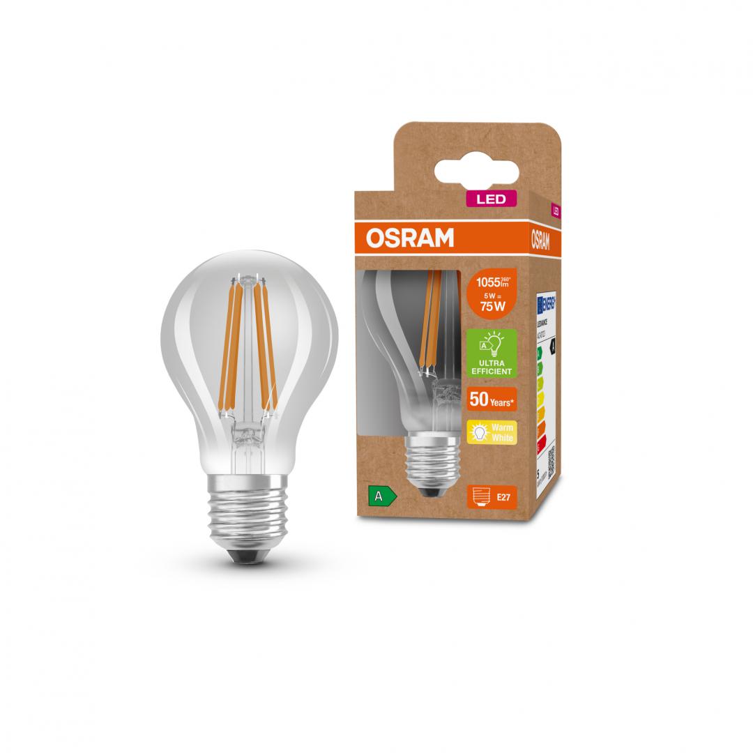 overlay_66f4ba8352c57f2418b488473afbc44c.jpg Bec LED Osram Classic A60, Ultra Efficient Light, E27, 5W - imagine 1