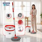 SET CURATENIE CU PEDALA WASH&DRY, CLEAN STEP, ROSU - imagine 5