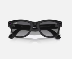 Ray-Ban Meta Wayfarer AI Glasses Matte Black/Polar Gradient Graphite (Large) - imagine 5