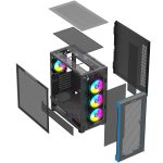 Carcasa Aqirys Sargas, RGB, Mid Tower, Black - imagine 6