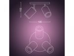 Spot LED RGB Triplu Philips Hue Fugato, Bluetooth, 3xGU10, 3x5.7W - imagine 2