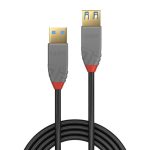 Cablu transfer Lindy LY-36761, USB 3.1 Extension, 1m, Anthra Line - imagine 2