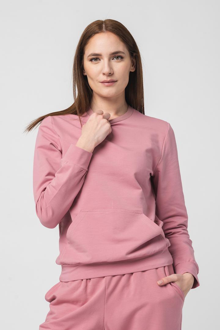 overlay_692c436cff33f11865ec5cd74a1d0eee.jpg BLUZA COTON CASUAL FEMEI PINK-XL - imagine 1