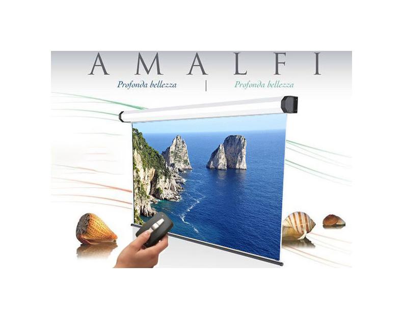 overlay_69325d0111d2b411a783215b6636bdb4.jpg Ecran de proiectie electric, cu prindere in tavan/perete Sopar Amalfi - imagine 1