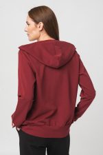 HANORAC COTON CASUAL FEMEI BURGUNDY-XS - imagine 3