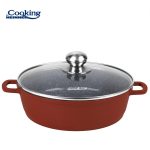 CRATITA ALUMINIU TURNAT+CAPAC 28x7.5 CM, 4.1 L, CALABRIA, COOKING BY - imagine 2
