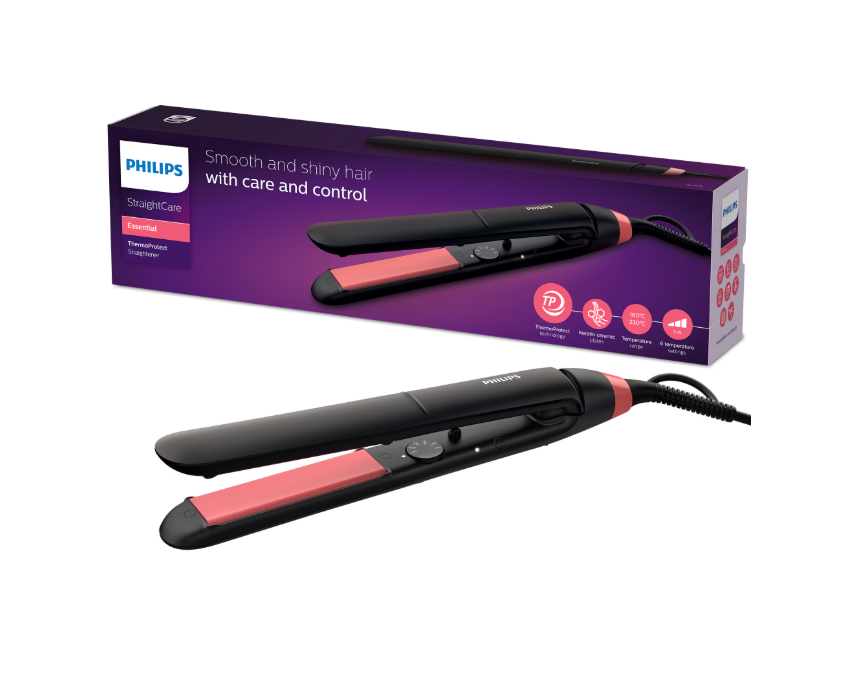 overlay_69eaaf33cb437199c9d7d0027aa6f113.png Placa de par PHILIPS StraighCare Essential BHS376/00, Tehnologie ThermoProtect, Placi - imagine 1