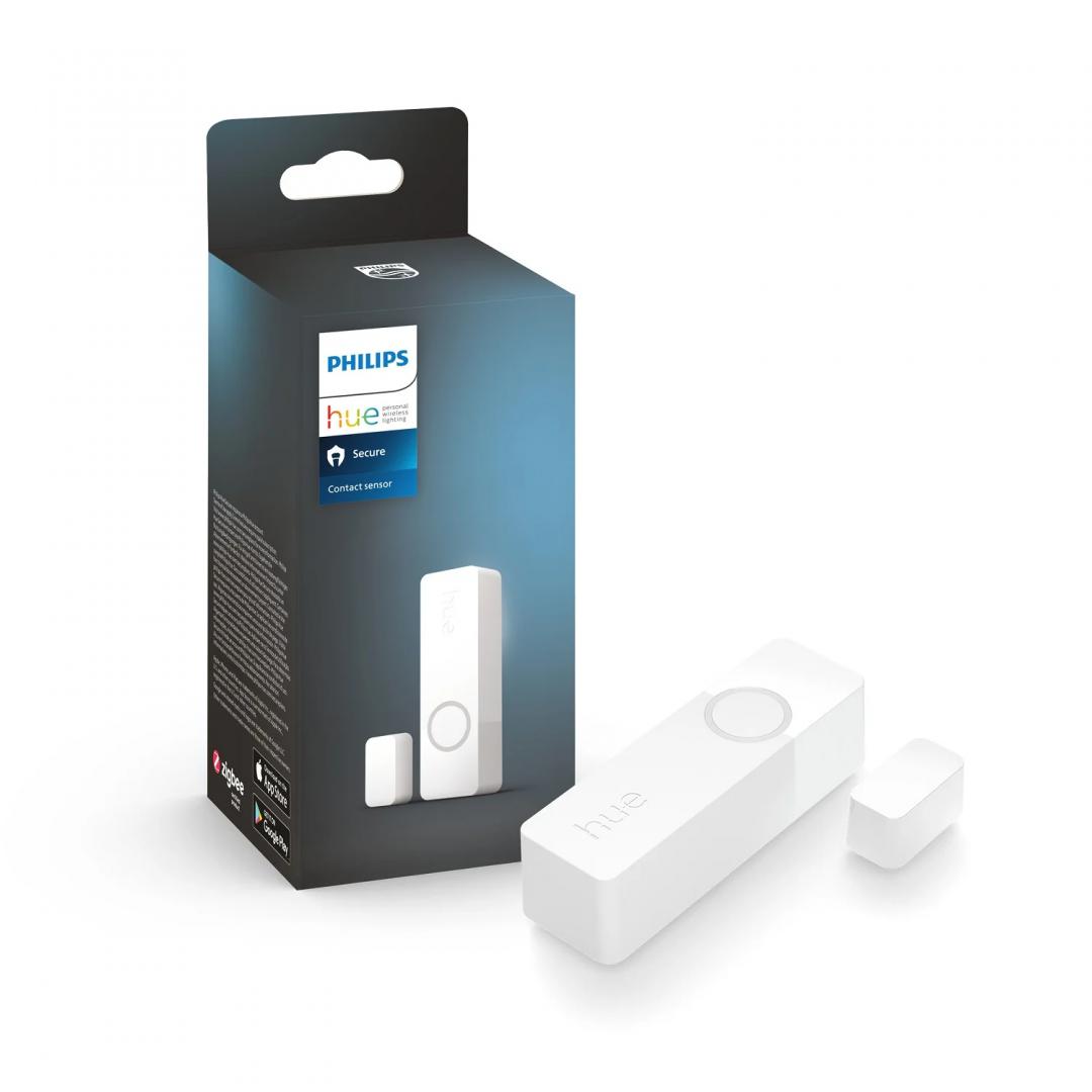 overlay_6a785483833c71070b285ddb1e3cdb47.jpeg Senzor de contact Philips Hue Secure, Zigbee, automatizare lumini ,montare - imagine 1