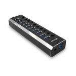 Hub Lindy cu 10 porturi USB, cu buton On/Off, - imagine 2