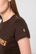 TRICOU  LOGO ORANGE FEMEI  COFFEE-M - imagine 3