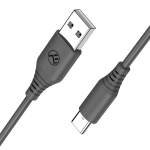 Cablu silicon Tellur USB to Type-C, 3A, 1m, negru - imagine 2
