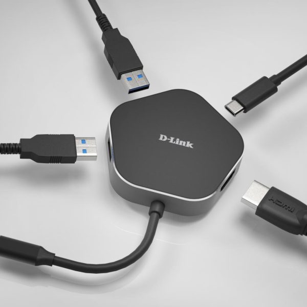 Hub USB DLINK DUB-M420, 4 porturi, negru